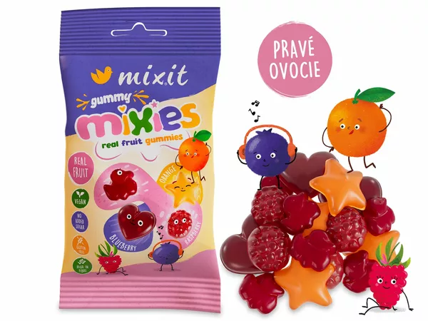 Mixit - Ovocné Mixies - prírodné želé cukríky 35 g